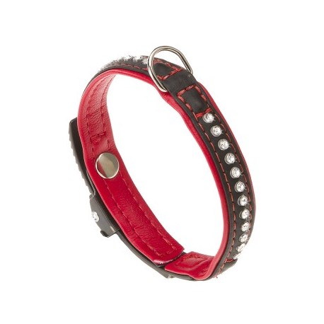 COLLAR LUX FERPLAST ROJO Y NEGRO