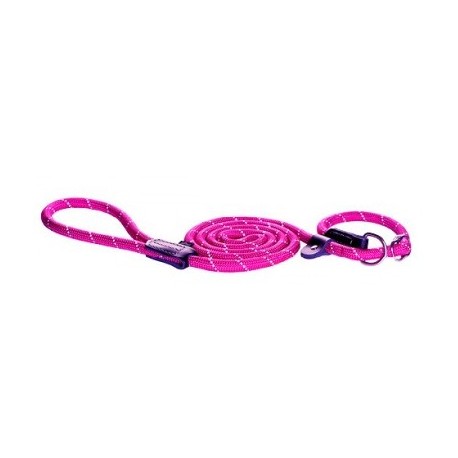 CORREA NYLON ROGZ REDONDEADA ROSA