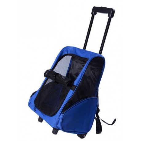 TRANSPORTIN MOCHILA PARA PERROS COLOR AZUL