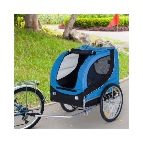 REMOLQUE BICICLETA PARA PERROS AZUL