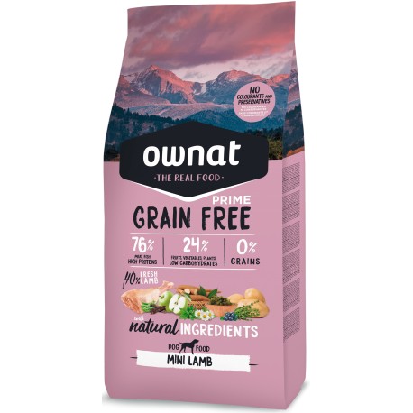 OWNAT DOG GRAIN FREE PRIME MINI LAMB