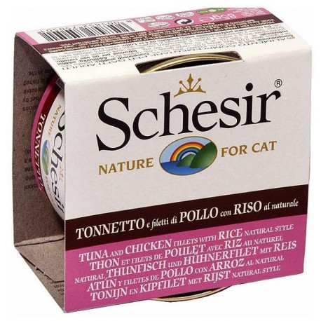 14 LATAS 85GR SCHESIR ATÚN CON POLLO Y ARROZ