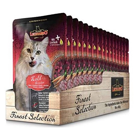 LEONARDO FELINE POUCH CON TERNERA LEGUMBRES