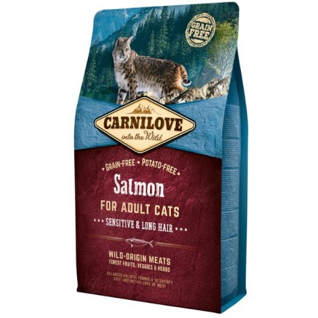 CARNILOVE FELINE ADULT SENSITIVE SALMÓN LONG HAIR