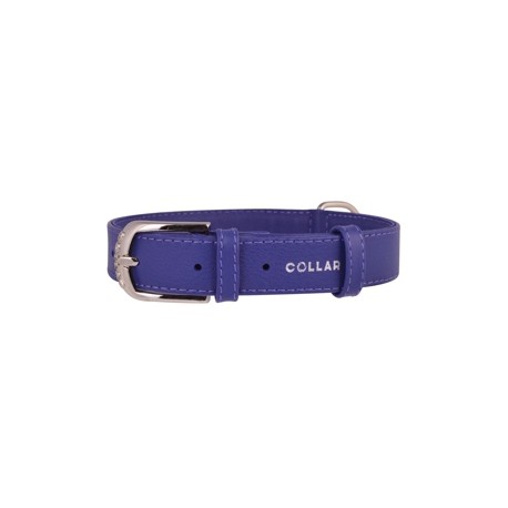 COLLAR PARA PERROS DE CUERO GLAMOUR COLOR PÚRPURA