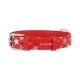 COLLAR PERRO CUERO ESTRELLA AJUSTABLE COLOR ROJO