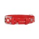 COLLAR PERRO CUERO ESTRELLA AJUSTABLE COLOR ROJO