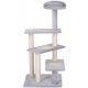 RASCADOR PARA GATOS COLOR GRIS CLARO CON 4 PISOS
