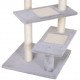 RASCADOR PARA GATOS COLOR GRIS CLARO CON 4 PISOS