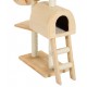 RASCADOR BEIGE CON HAMACAS PLATAFORMA Y CESTA