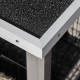 CONEJERA DE MADERA COLOR GRIS CON COMEDERO