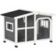 CASETA PERRO EXTERIOR MADERA GRIS