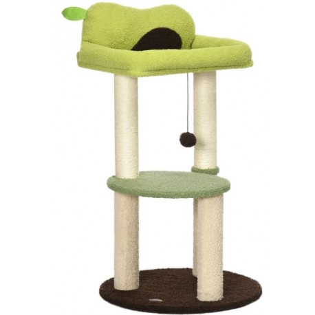 RASCADOR GATOS EN FORMA DE AGUACATE