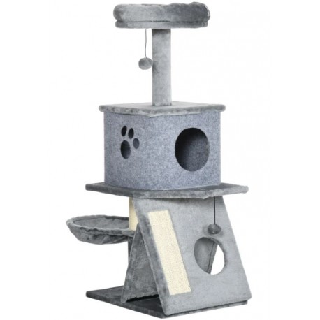 RASCADOR 111 CM CON RAMPA GRIS