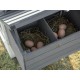 GALLINERO EXTERIOR MADERA BLANCO GRIS PARA 2-3 GALLINAS