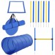 CONJUNTO SALTOS AGILITY PARA PERROS CON TUNEL AZUL