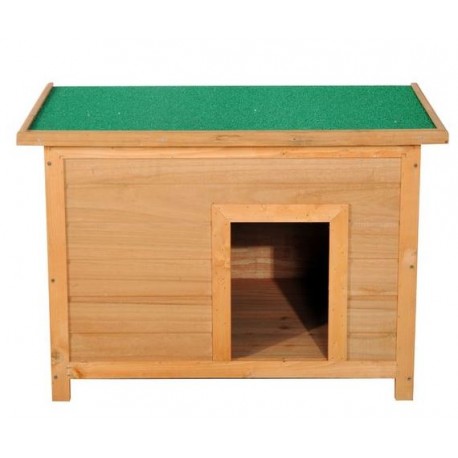 CASETA PERROS EXTERIOR MADERA CON TECHO ABATIBLE