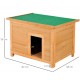 CASETA PERROS EXTERIOR MADERA CON TECHO ABATIBLE