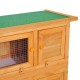 CONEJERA MADERA EXTERIOR CON DOS PISOS INDEPENDIENTES