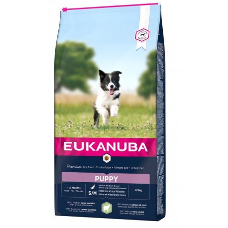 EUKANUBA CACHORROS CON CORDERO Y ARROZ RAZA PEQ Y MEDIANA