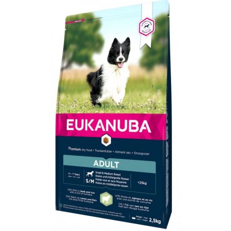 EUKANUBA ADULTO CORDERO Y ARROZ RAZA PEQUEÑA Y MEDIANA