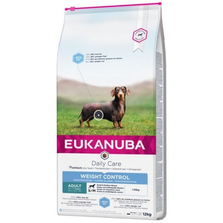 EUKANUBA ADULT AILY CARE WEIGHT CONTROL RAÇA PETITA