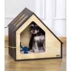 CASETA INTERIOR PARA PERROS PEQUEÑOS MADERA NEGRO