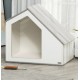 CASETA INTERIOR PARA PERROS PEQUEÑOS MEDIANOS MADERA BLANCO