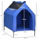 CASETA ELEVADA EXTERIOR DESMONTABLE PARA PERROS COLOR AZUL