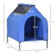 CASETA ELEVADA EXTERIOR DESMONTABLE PARA PERROS COLOR AZUL