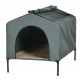 CASETA ELEVADA EXTERIOR DESMONTABLE PARA PERROS COLOR GRIS