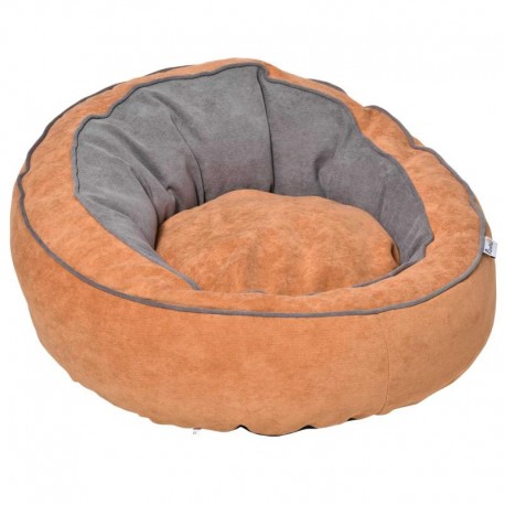 CAMA REDONDA PARA GATOS Y PERROS COLOR NARANJA