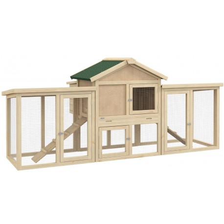 GALLINERO EXTERIOR MADERA NATURAL