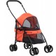 COCHECITO PLEGABLE PARA PERROS COLOR ROJO