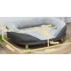 SOFA CAMA PERROS MEDIANOS COLOR GRIS